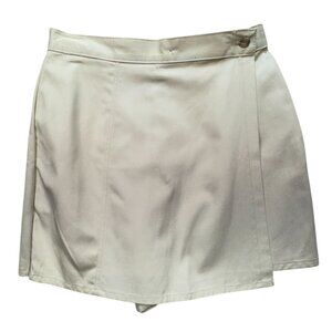 Chic Womens Wrinkle-Resistant Skort Size 14 Ivory Casual Chic Fashion Vintage